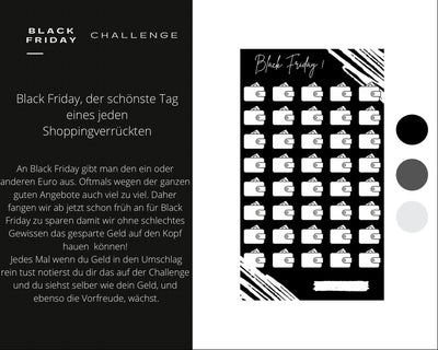 Black Friday Challenge / Sparchallenge / sparen mit Challenges